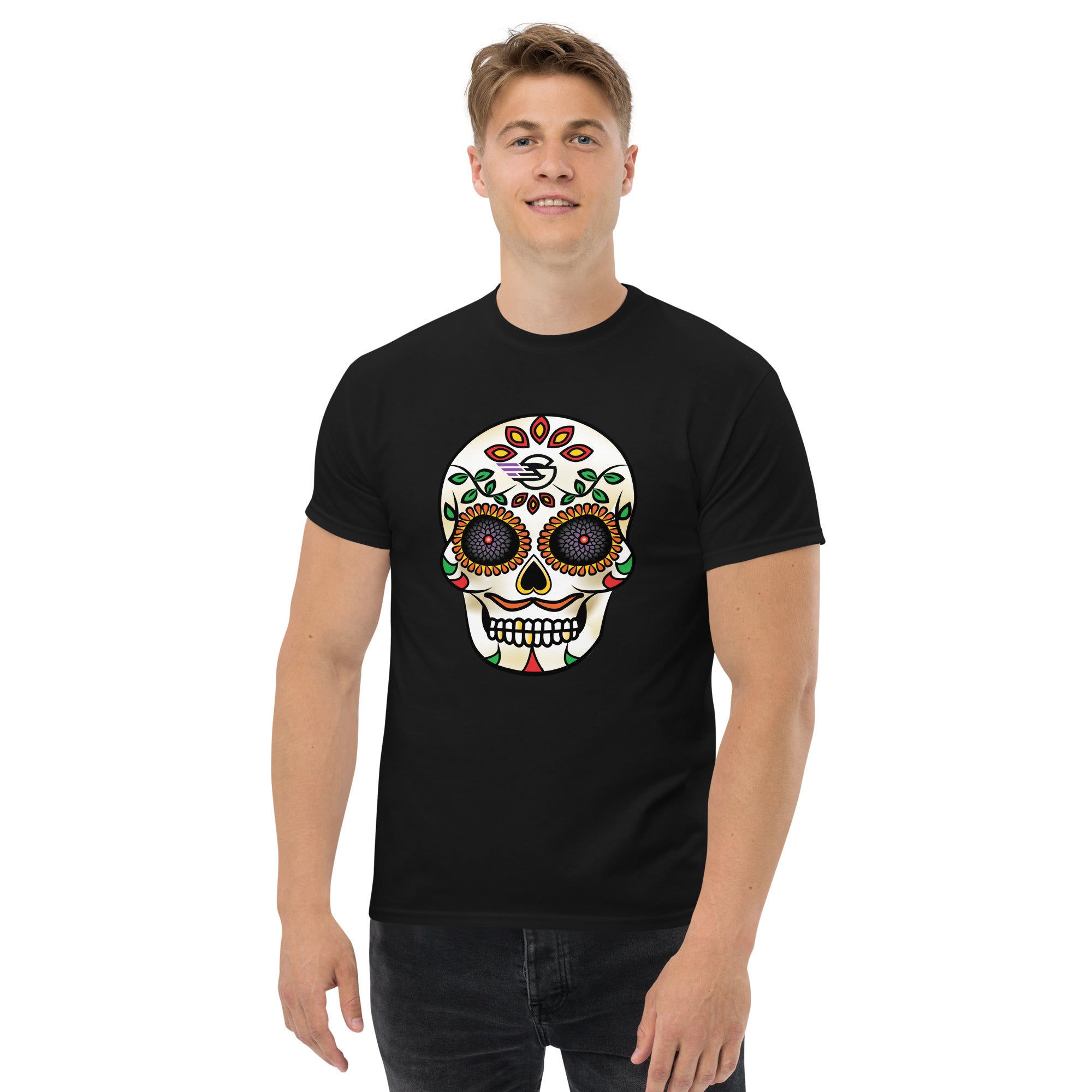 Gambyl Day of the Dead White Skull Men's classic tee