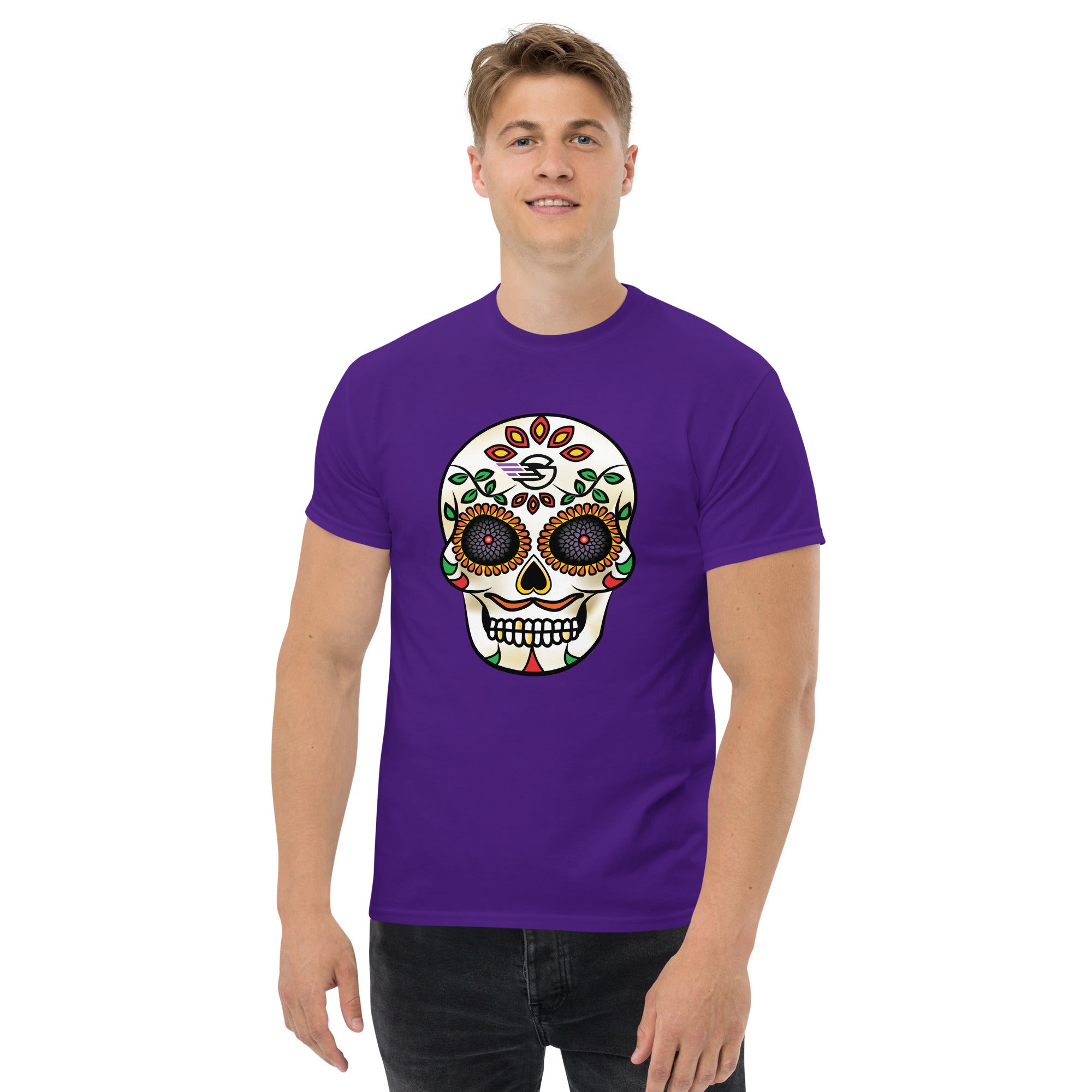 Gambyl Day of the Dead White Skull Men's classic tee
