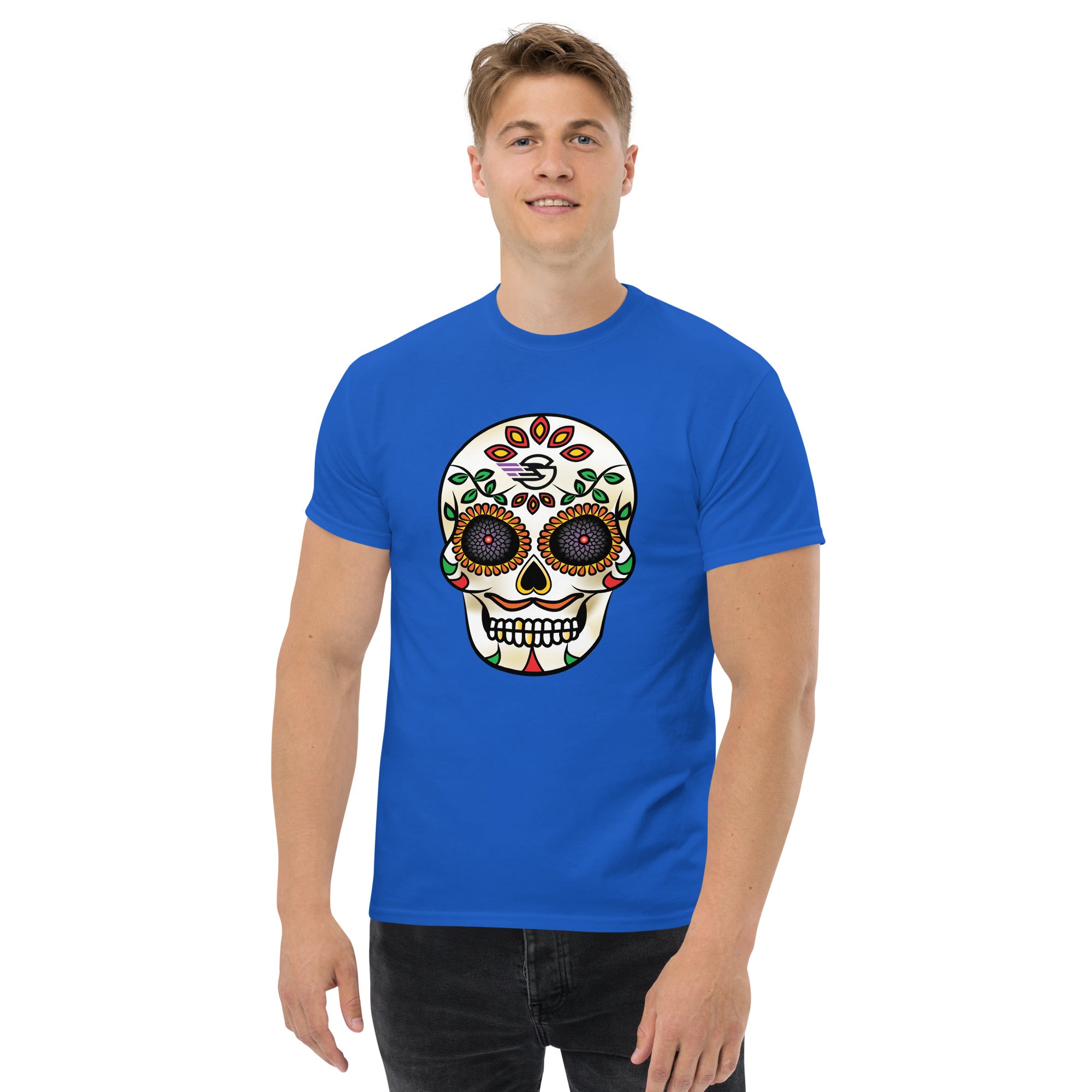 Gambyl Day of the Dead White Skull Men's classic tee