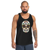Gambyl Day of the Dead White Skull Unisex Tank Top