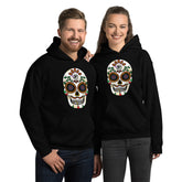 Gambyl Day of the Dead White Skull Unisex Hoodie