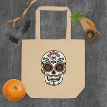 Cargar imagen en el visor de la galería, Gambyl Day of the Dead White Skull Eco Tote Bag