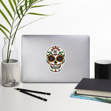 Cargar imagen en el visor de la galería, Gambyl Day of the Dead White Skull Bubble-free stickers