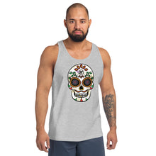 Load image into Gallery viewer, Gambyl Day of the Dead White Skull Unisex Tank Top