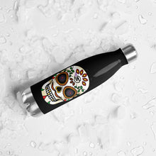Load image into Gallery viewer, Gambyl Day of the Dead White Skull Stainless Steel Water Bottle