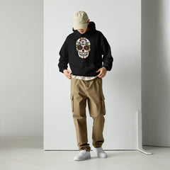 Gambyl Day of the Dead White Skull Unisex Hoodie
