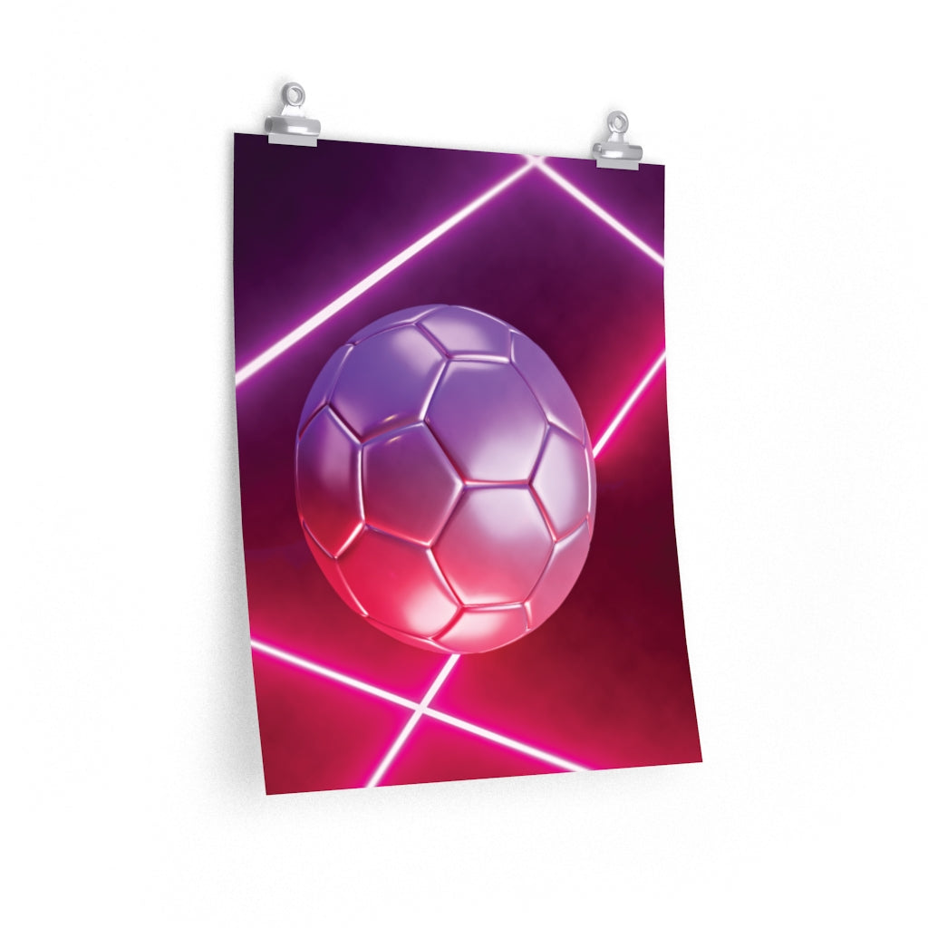 Neon Football Vertical Poster